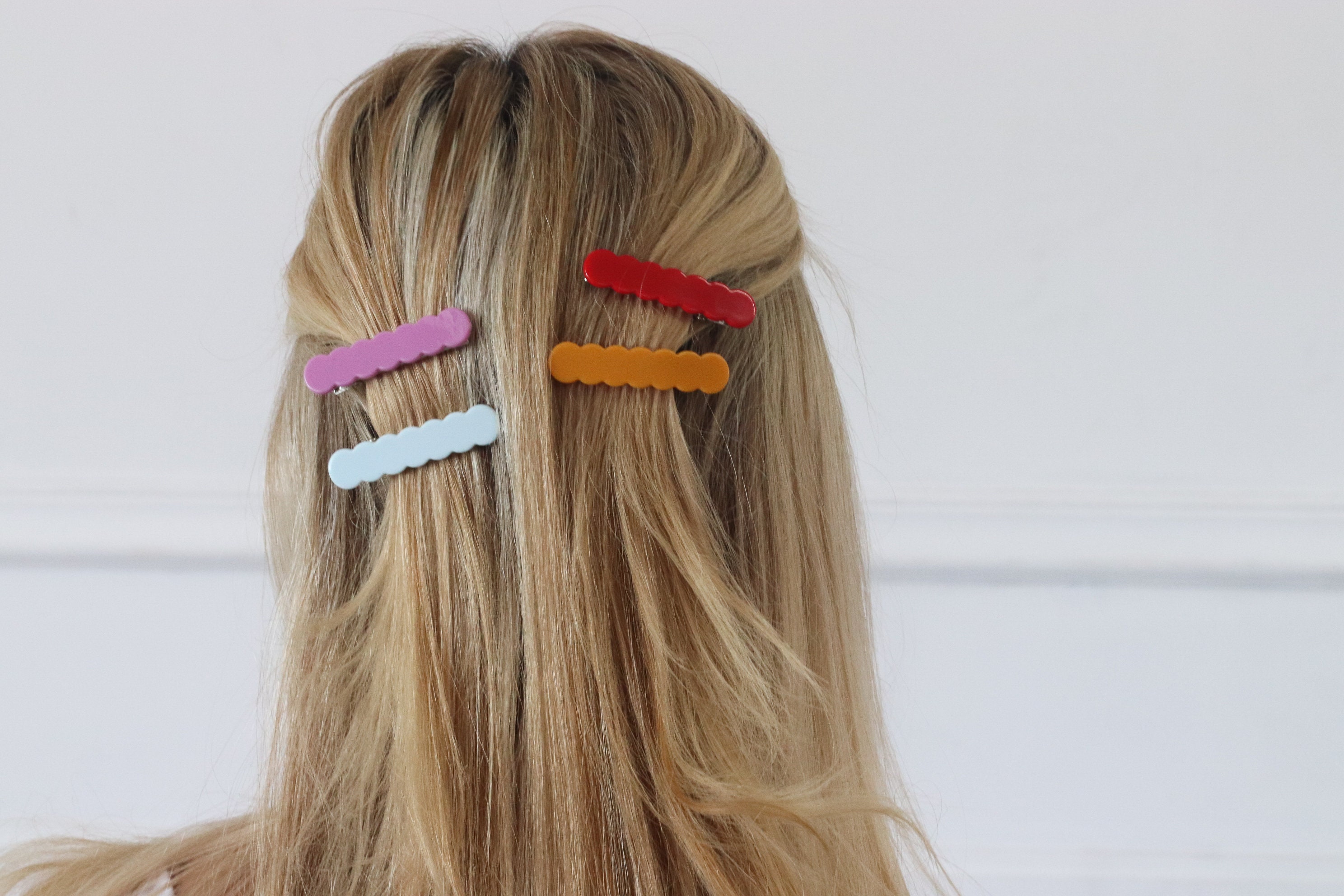 SCALLOP HAIR CLIPS Cute Hair Clips Rainbow Hair Clips Etsy UK