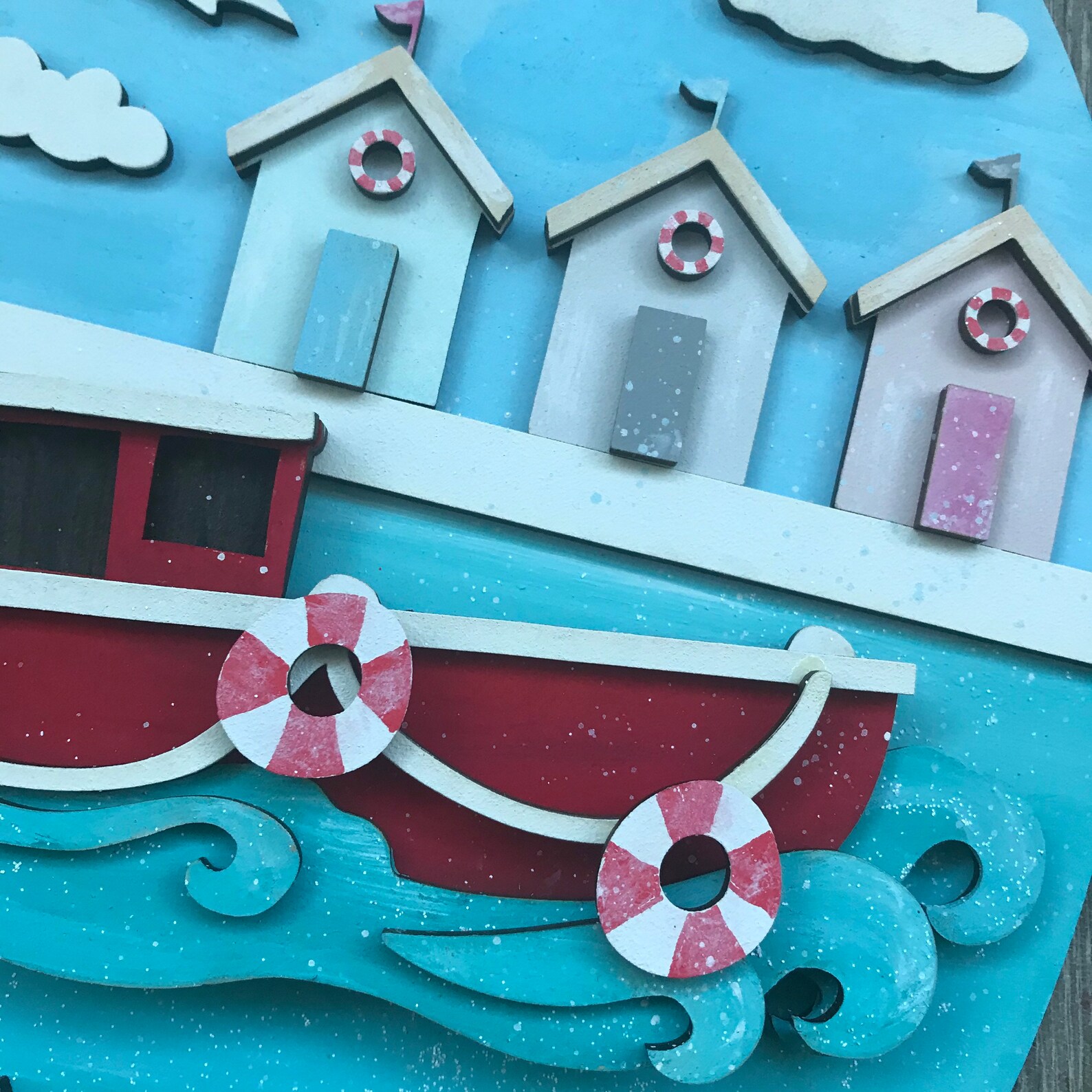 Plaque thème de bord de mer