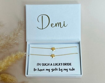 Bridesmaid Bracelet & Necklace Set | Bridesmaid Gift / Flowergirl Gift | Wedding Jewellery | Personalised Bridesmaid Gift