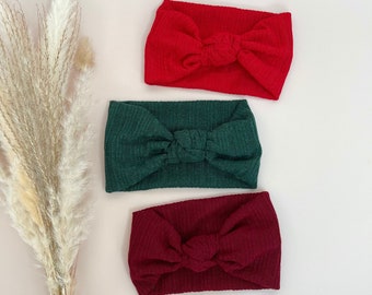 Baby Christmas Headband | Knot Headband | Christmas Headband Gift Set | New Baby Gift | Baby Shower Gift | Baby Girl Gift | Christmas Gift