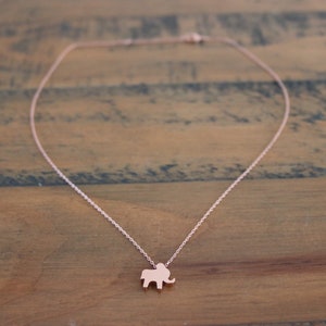 The Little Rose Gold Elephant Necklace Perfect Gift Complete with Gift Wrap Birthday Gift image 2