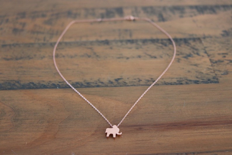 The Little Rose Gold Elephant Necklace Perfect Gift Complete with Gift Wrap Birthday Gift image 2