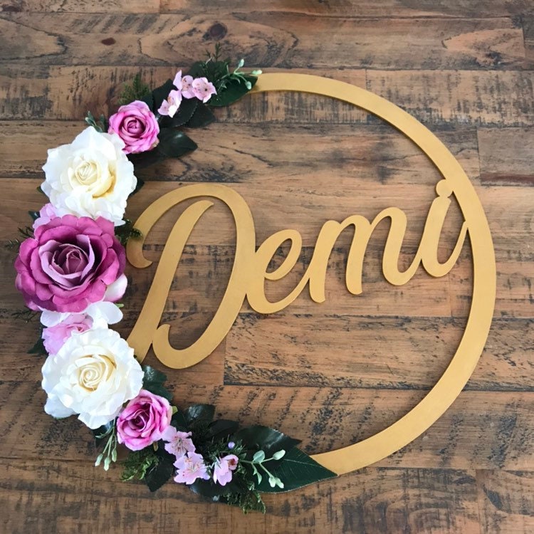 Personalised Flower Hoop Baby Shower Gift New Baby Gift Etsy