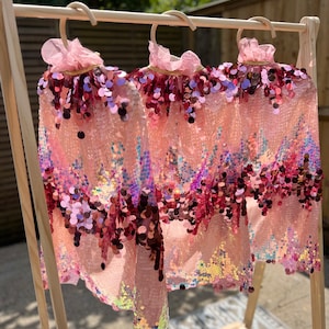 Pink Sequin Cape | Girls Dress up cape | Party Cape | Party Sequin Cape | Princess Cape | Girls Costume Cape