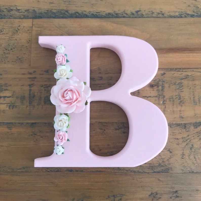 Girls Nursery Letter Flower Letter Nursery Decor New Etsy UK