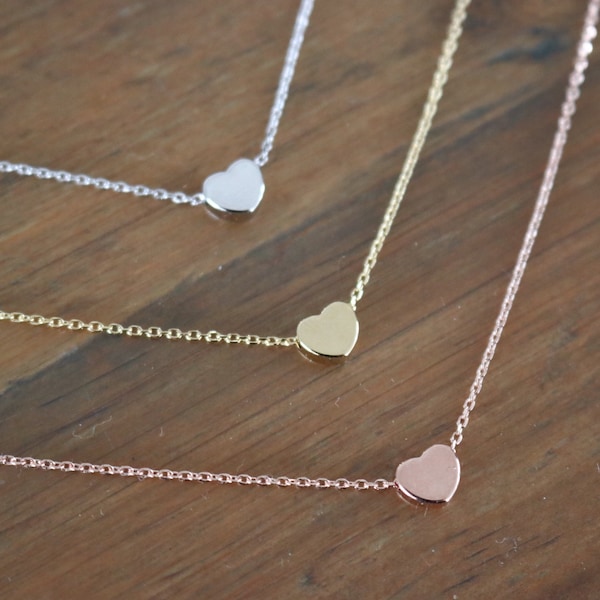 Mothers Day Gift | Little Heart Necklace in Rose Gold, Gold & Silver | Gift for her | Birthday Gift | Friend Gift