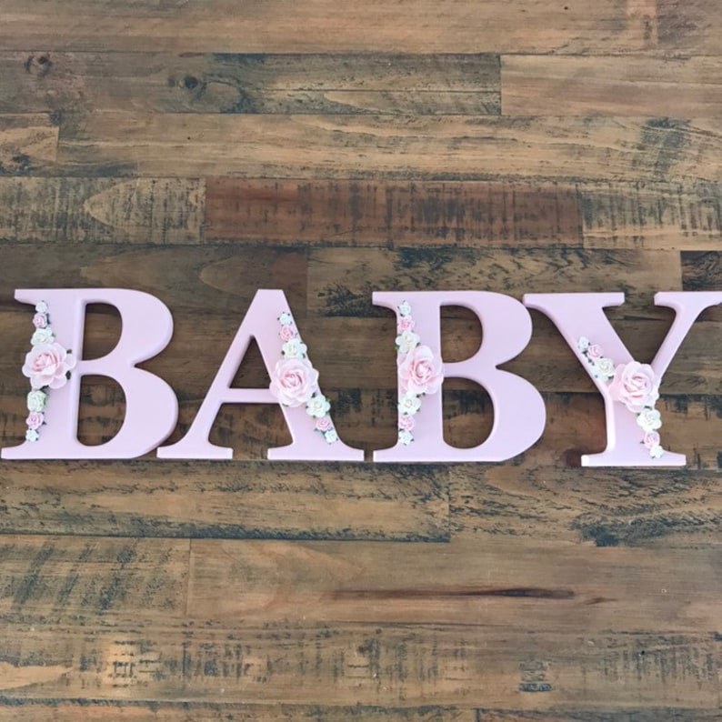 Girls Nursery Letter Flower Letter Nursery Decor New Etsy UK