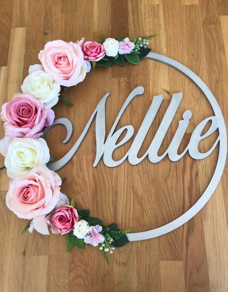 Personalised Flower Hoop Baby Shower Gift New Baby Gift Etsy