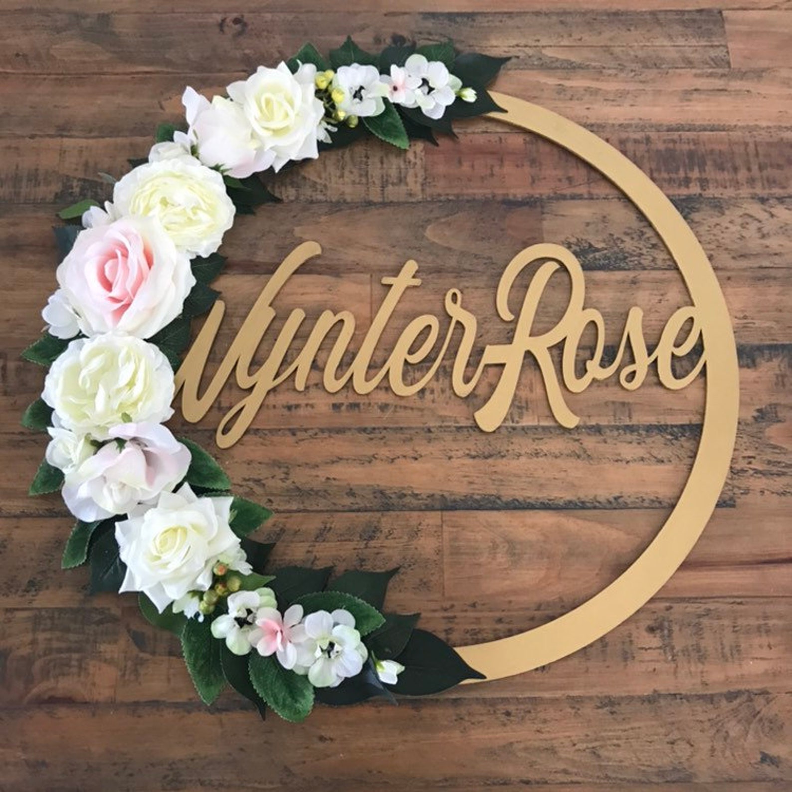 Personalised Flower Hoop Baby Shower Gift New Baby Gift Etsy