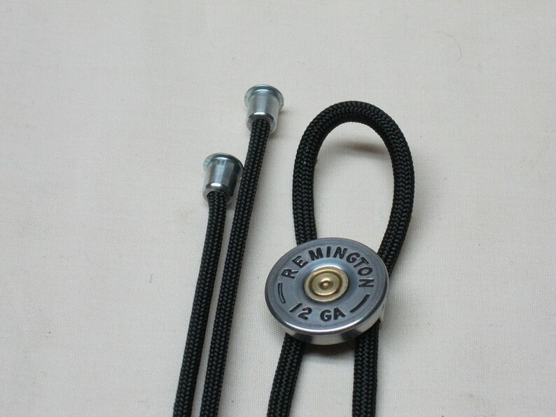 Shotgun Shell Bolo Tie Remington Nickel 12 Ga for Men