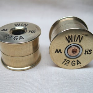 2 boutons de guitare, coquille de fusil de chasse Winchester en laiton DOUBLE 5/8" de haut