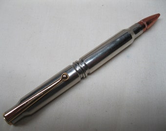 Twist Bullet Pen Nickel 308 Winchester Cross Style