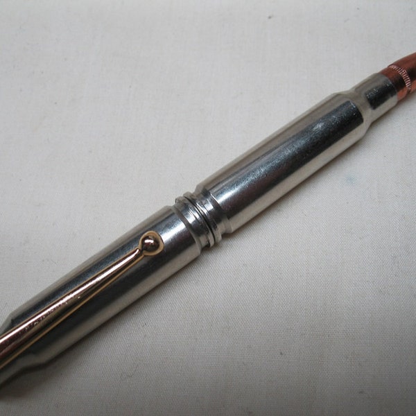 Twist Bullet Pen Nickel 308 Winchester Cross Style