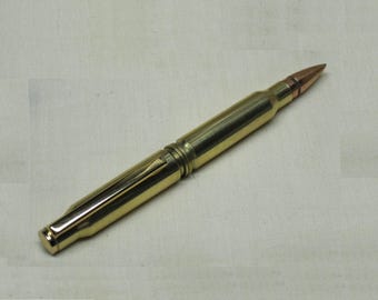 Brass Bullet Pen 308 Winchester Cross Style Twist Flat Clip