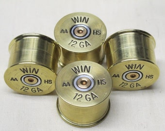 4 Guitar Knobs, Brass Winchester, DOUBLE 5/8" High
