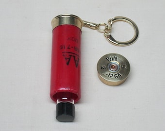 Red Authentic Shotgun Shell Urn with Keychain Memorial Keepsake Funeral Cremation