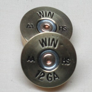 2 Guitar Knobs, Brass Winchester Shotgun Shell SINGLE 11/32" High