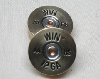 2 Guitar Knobs, Brass Winchester Shotgun Shell SINGLE 11/32" High