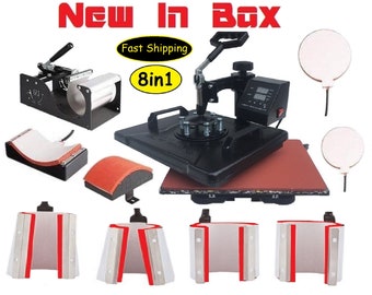 15x12 Heat Press Machine & Accessory Attachments for custom cups mugs hats caps plates shirt presses equipment