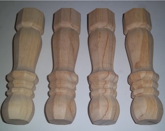 9" Table Legs Farmhouse Country Style Set of 4