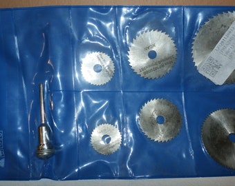 Saw Blades Set with Mandrel for Cutting Wood, Plastic, Metal for drills