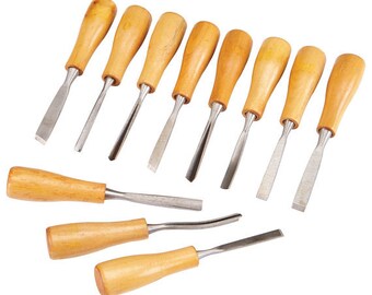 Brand New Chisel Set Woodworking Straight & bent woodworking tools kit Wood Carving Hand Tools Chisels Kit