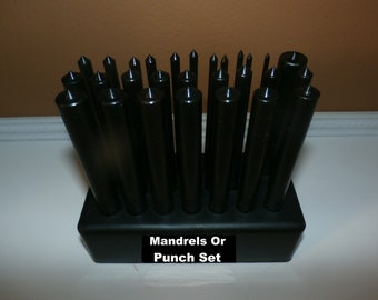 Combo Mandrel Tool Set or Material Punches Tools Kit Mandrels or Punch