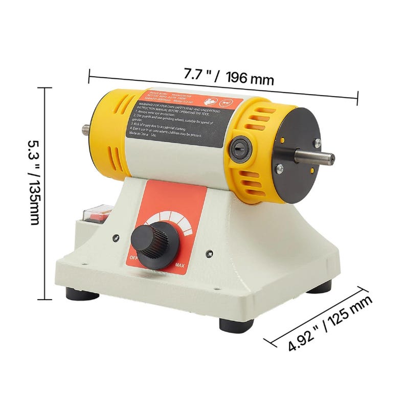 Buffer Polisher Bench Machine Tool for Materials, Including Metal, Wood ...