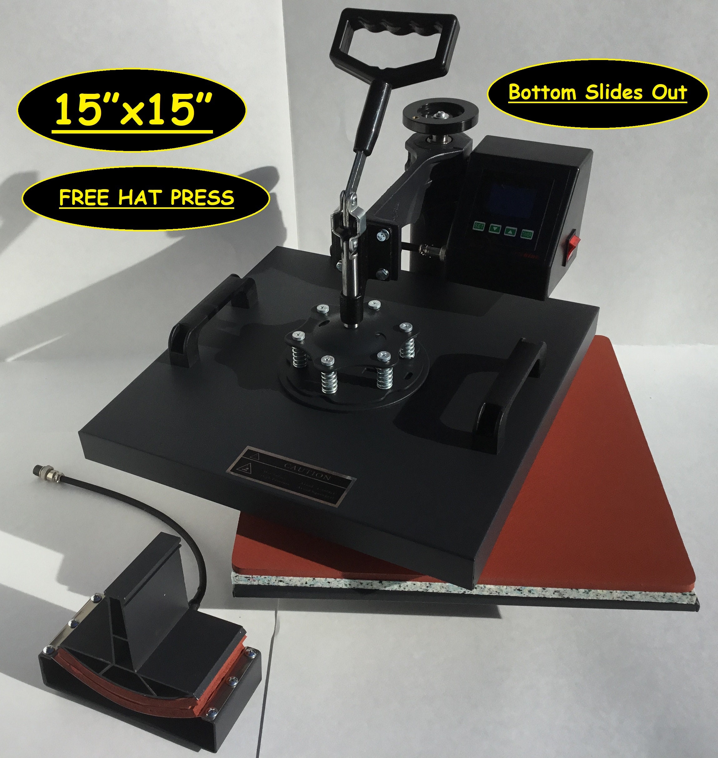 Heat Press A Digital Machine Craft Tool for custom t shirt designs ceramic tiles garments bags plates mouse pads metal glass cotton /& more
