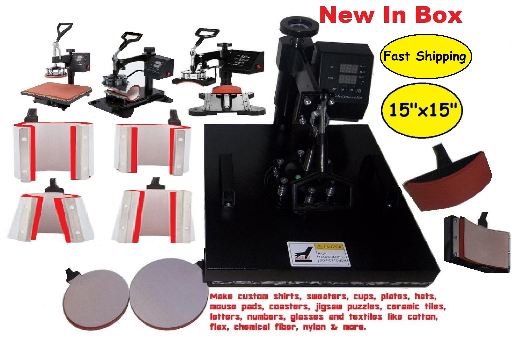 NEW True 15 X 15 360 Swing-away Heat Press, T Shirt Press, Mug Press, Hat  Press, Perler Bead Press 15 by 15 