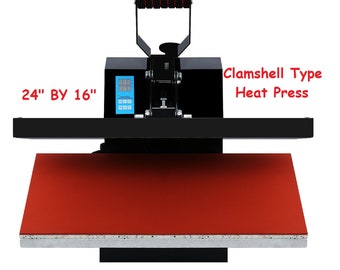 24x16 Clamshell Heat Press for T-Shirts, Fabric, Pictures, Rhinestones