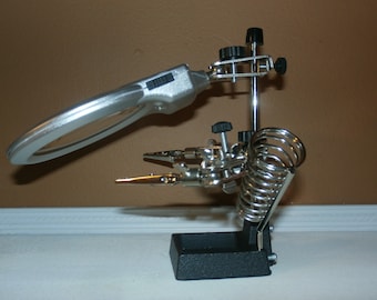 Bench Magnifying Glass with Light Tool for Soldering, Jewelry, Electronics, Painting