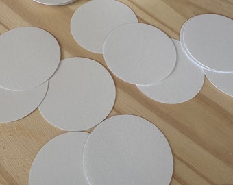 2" Die cut 40 white circle, circle cardstock punches, 2" circles, scrapbooking, card making, made to order, bullet journal