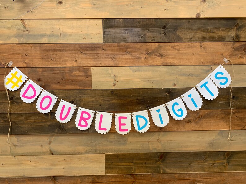 Double Digits Garland / Double Digits Birthday Banner / 10th - Etsy