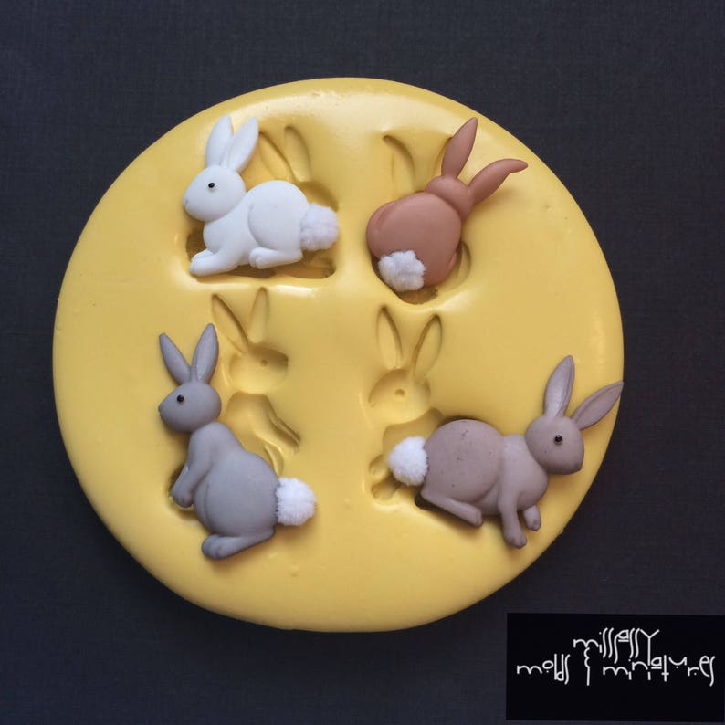 Bunnies Silicone Mold Etsy