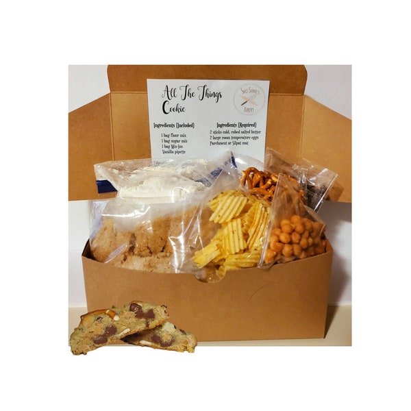 Kitchen Sink - Bake From Home Cookie Kit - Chewy Cookies - Levain Dupe - DIY Cookie KIT - Cookie Lover Craft Kit - Sip and Bake Activity