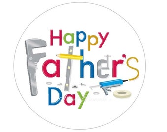 Happy Father's Day Tool Edible Image, Dad Cookie, Father's Day Image, Edible Sticker Image, Cookie Image, Cookie Toppers, Cake Pop Image