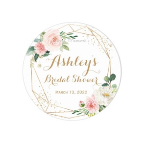 Blush Floral Bridal Shower Edible Image, Modern Wreath Edible Image, Custom Bridal Shower Image, Shower Icing Image, Spring Bridal Shower