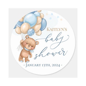 Shower de bébé ours garçon, image comestible baby shower garçon, image de cookie personnalisée bébé garçon, shower de bébé ours garçon