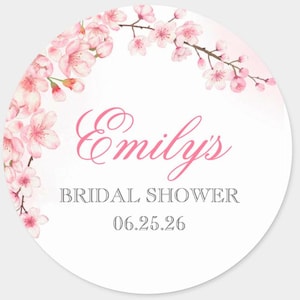 Cherry Blossom Shower, Baby Shower Image, Bridal Shower Edible Image, Image for sweets, Custom Shower Cookie Image, Cookie Sticker, Flowers