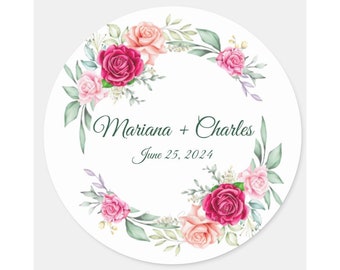 Vintage Floral Image, Custom Cookie Icing Image, Pink Floral Bridal Image, Floral Wedding Shower, Wedding Cookie Image, Edible Sticker