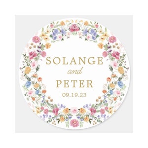 Colourful Wildflower Images, Garden Wreath Wedding Image, Garden Flower Wedding, Wildflower Shower, Cookie Images, Cookie sticker