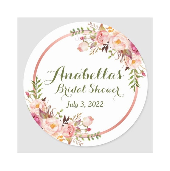 Rose Gold Blush Pink Floral Wedding Oreo Image, Edible Image, Natural  Wedding Shower, Bridal Shower Oreo, Spring Wedding, Pre Cut Image - Etsy