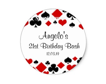 Casino Birthday Treat Image, Custom Treat Image, Casino Birthday Image, Personalized Images, 21st Birthday Images