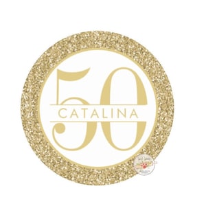 Gold Glitter Edible Image - Glitter Birthday Image - Custom Edible Image - Treat Image - Cookie Edible Image - Personalized Image - Birthday
