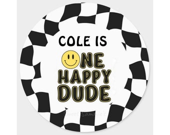 One Happy Dude Birthday Edible Image - Emoji Edible Image - Custom First Birthday Image - Cookie Sticker - Pop Image - Birthday Cookies