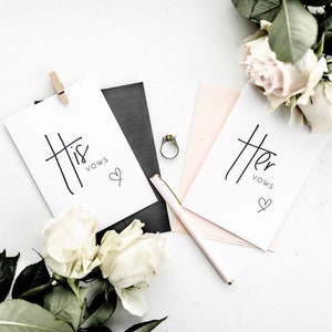 His and Her Vow Cards