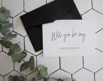 WILL YOU BE my Groomsman card | Groomsman proposal card