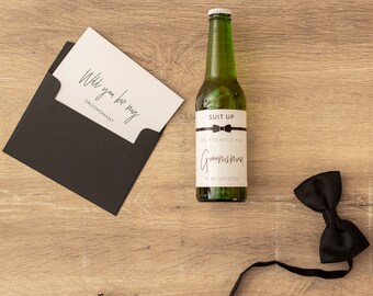 Will you be my Groomsman | Groomsman Beer Label | Groomsman Gift | Groomsman card