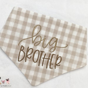 Big Brother Dog Bandana with Snaps,Gender reveal dog bandana,Big brother dog bandana,Pregnancy announcement dog bandana